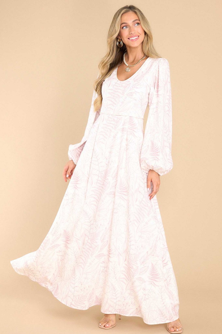 Clothing Aura Maxi Dresses | Practicing Peaceful Print Maxi Dress Pink