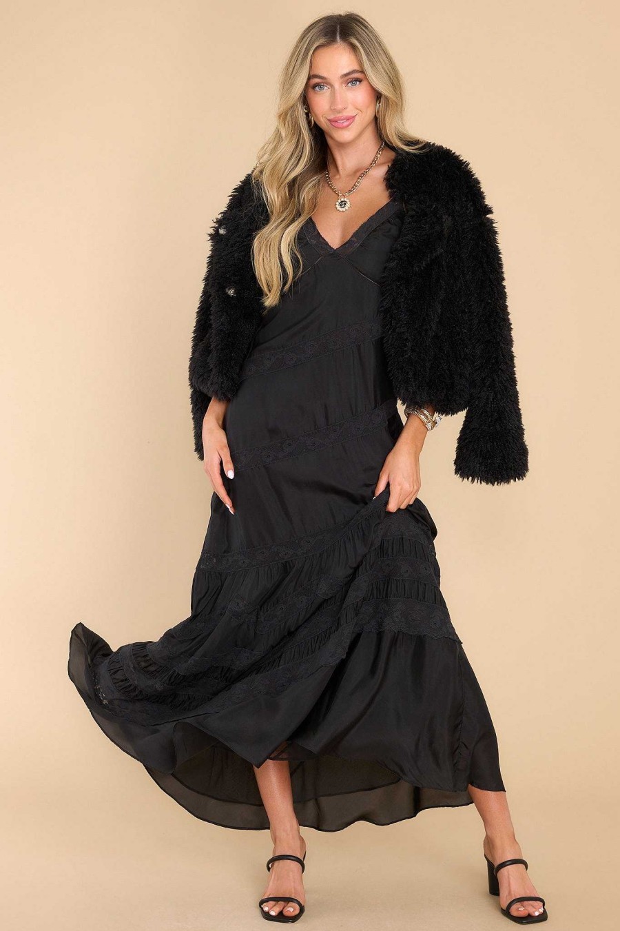 Clothing LoveShackFancy Midi Dresses | Idalia Maxi Dress Black