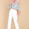 Clothing Red Dress Casual Tops | Watching Clouds Multi Print Top Ivory