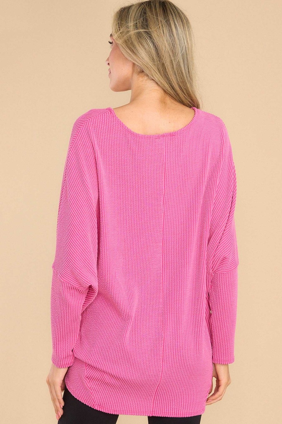 Clothing Red Dress Casual Tops | Refreshing Beauty Top Fuchsia
