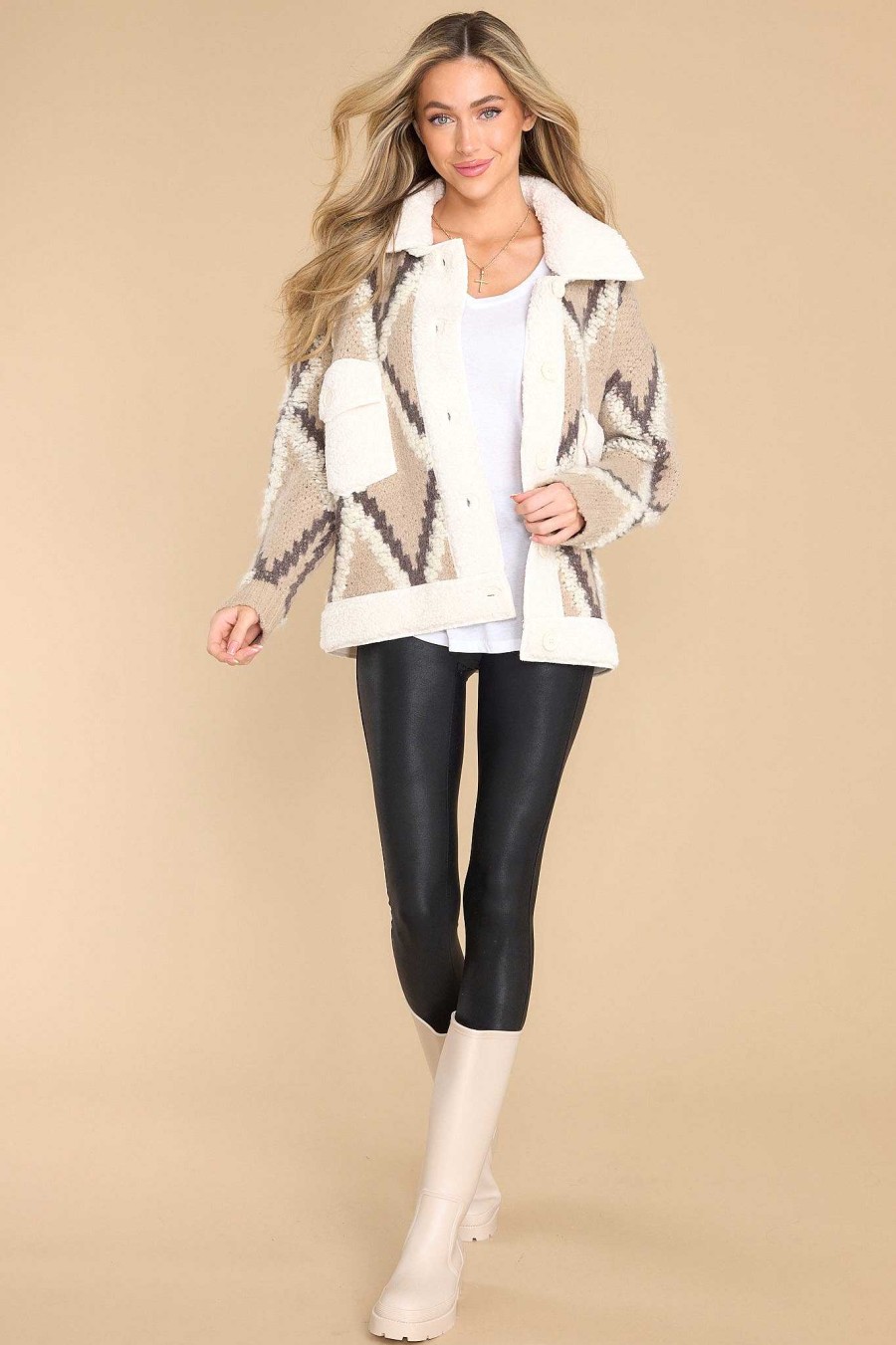 Clothing Blank NYC Jackets | In The Cards Jacket Taupe