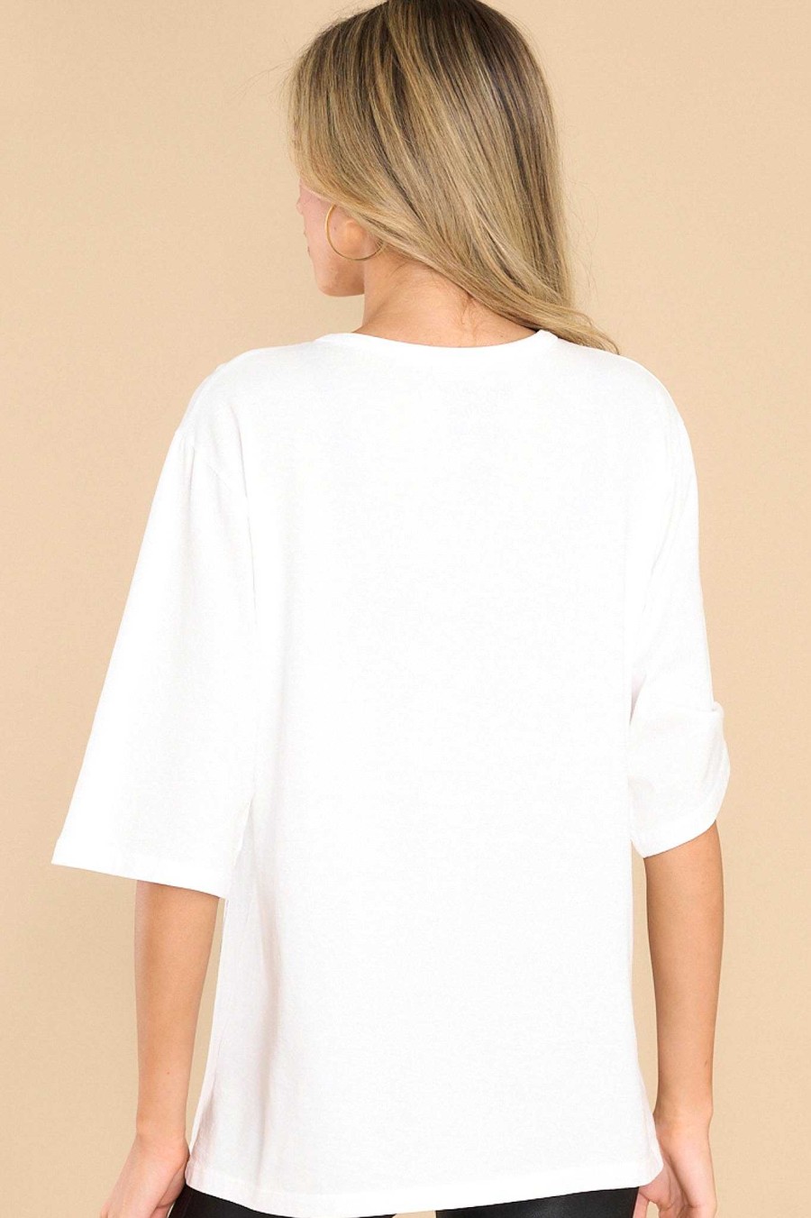 Clothing Recycled Karma Casual Tops | Def Leppard Live On Tour 1987 Tee White