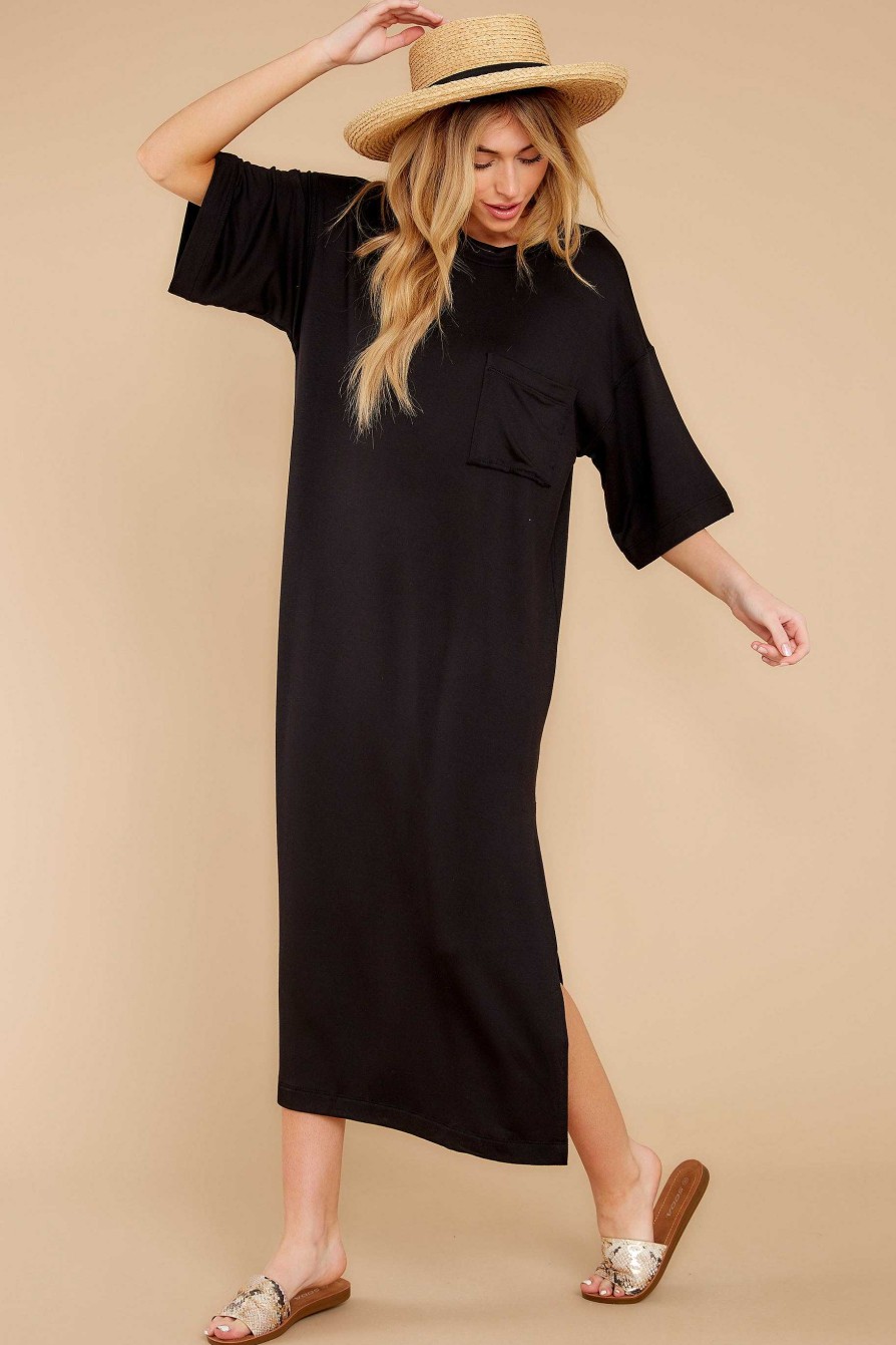 Clothing Red Dress Maxi Dresses | Lounging Around Maxi Dress Black