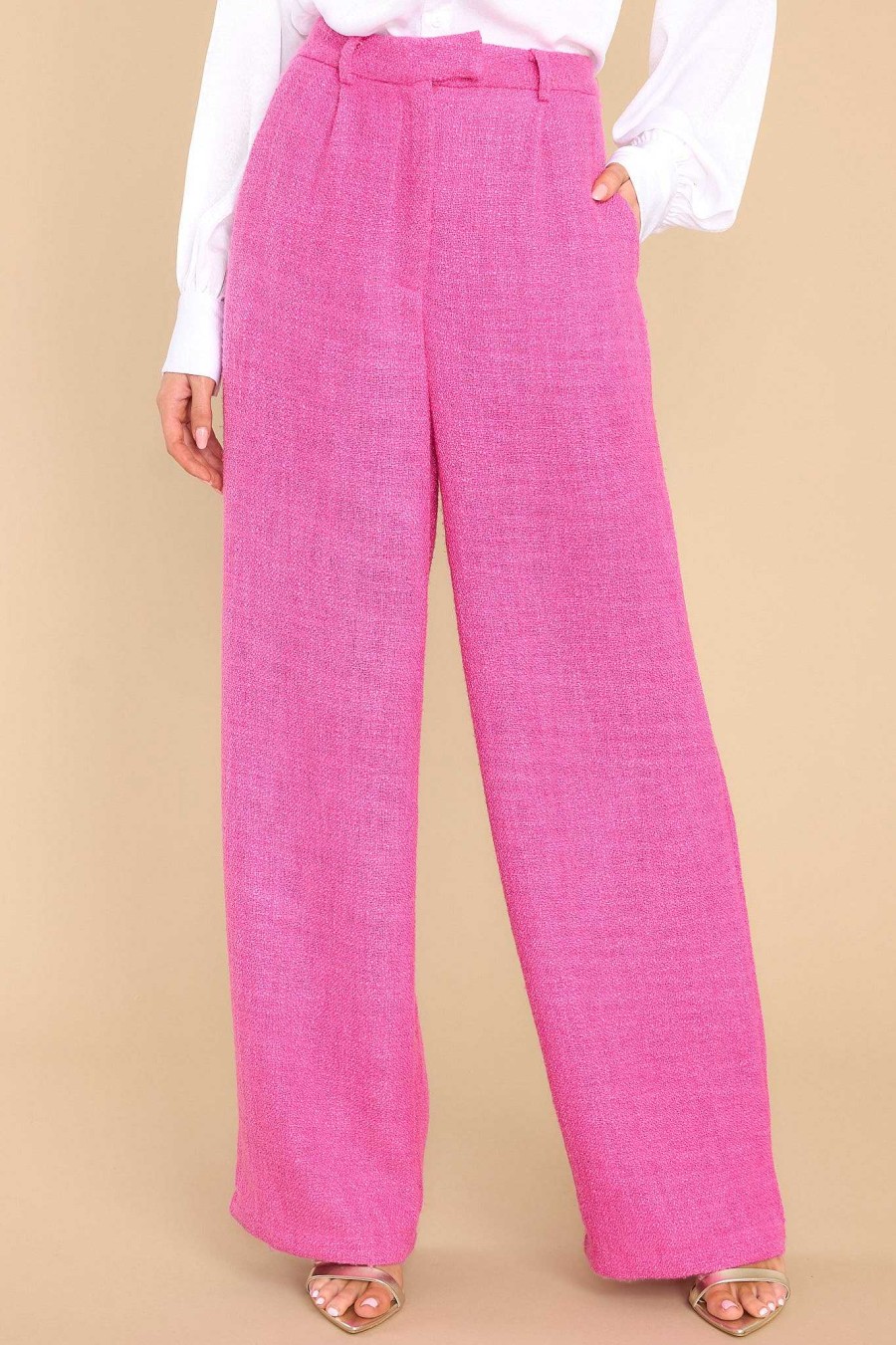 Clothing Red Dress Two Piece Sets | Showcasing My Talents Pants Fuchsia
