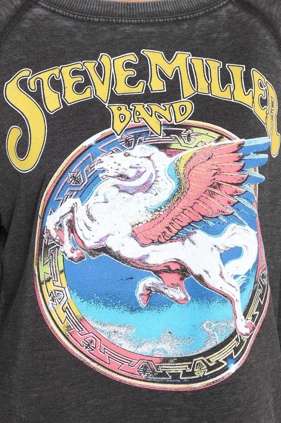 Clothing Recycled Karma Casual Tops | Steve Miller Band 1977 Tour Sweatshirt Black