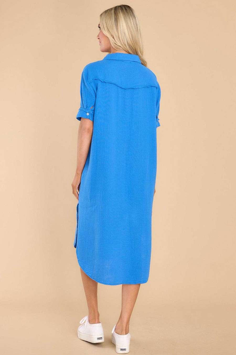 Clothing Red Dress Midi Dresses | Flawless And Free Midi Dress Blue