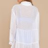 Clothing Red Dress Tunics | Sheerly Simple Tunic Top White