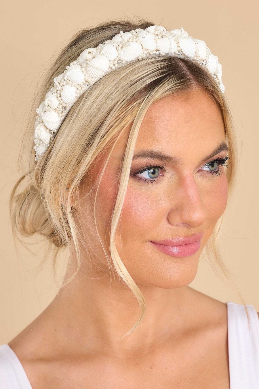 Accessories Red Dress Hair Accessories | Perfect Pearls Headband Ivory
