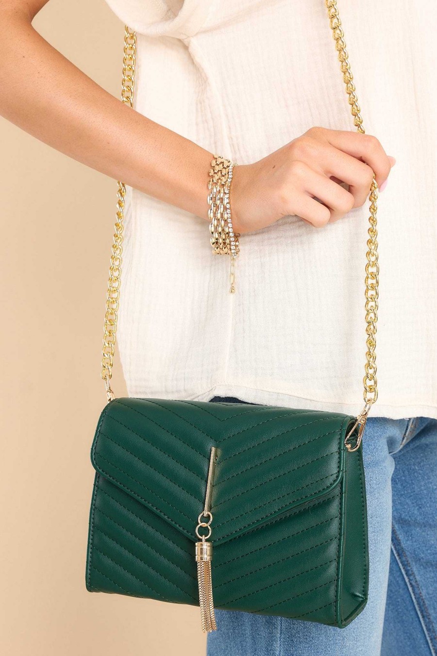 Accessories Red Dress Crossbody Bags | Popular Girl Kelly Bag Green