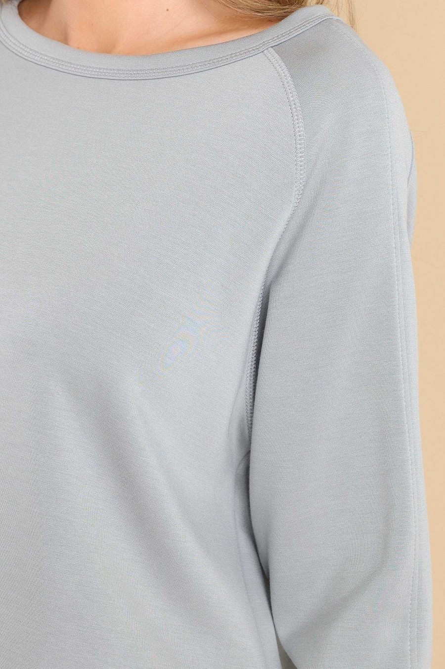 Clothing Red Dress Casual Tops | Can'T Lose Sweatshirt Ash Blue
