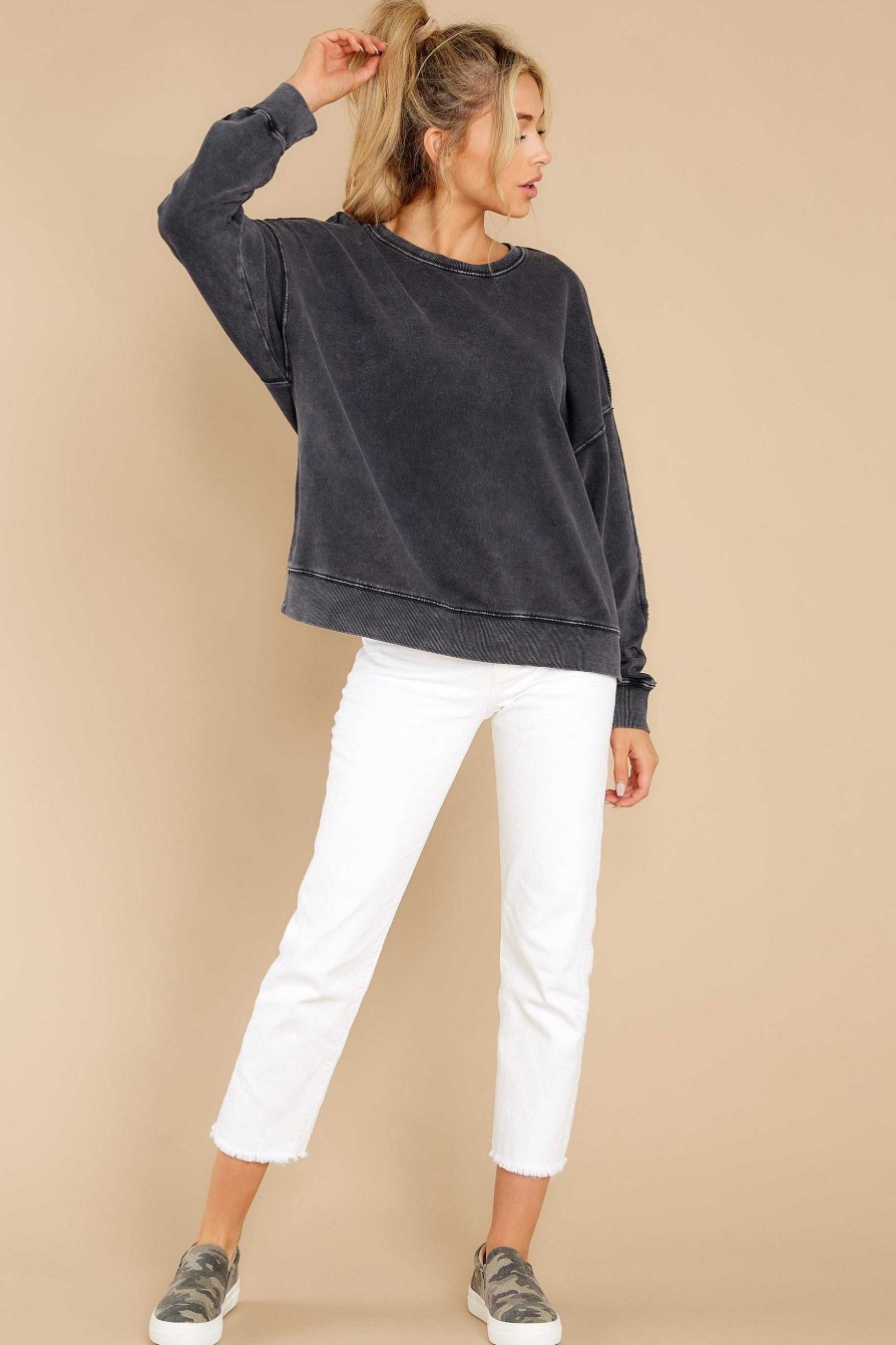 Clothing Z Supply Sweatshirts & Hoodies | Kyro Washed Sweatshirt Black