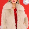 Clothing Red Dress Jackets | Had Enough Faux Fur Jacket Beige