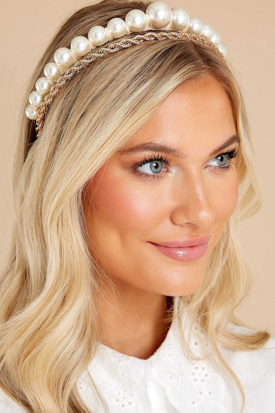 Accessories Red Dress Hair Accessories | Linked Looks Headband Gold