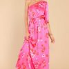 Clothing Red Dress Floral Dresses | Good Stories Floral Maxi Dress Hot Pink