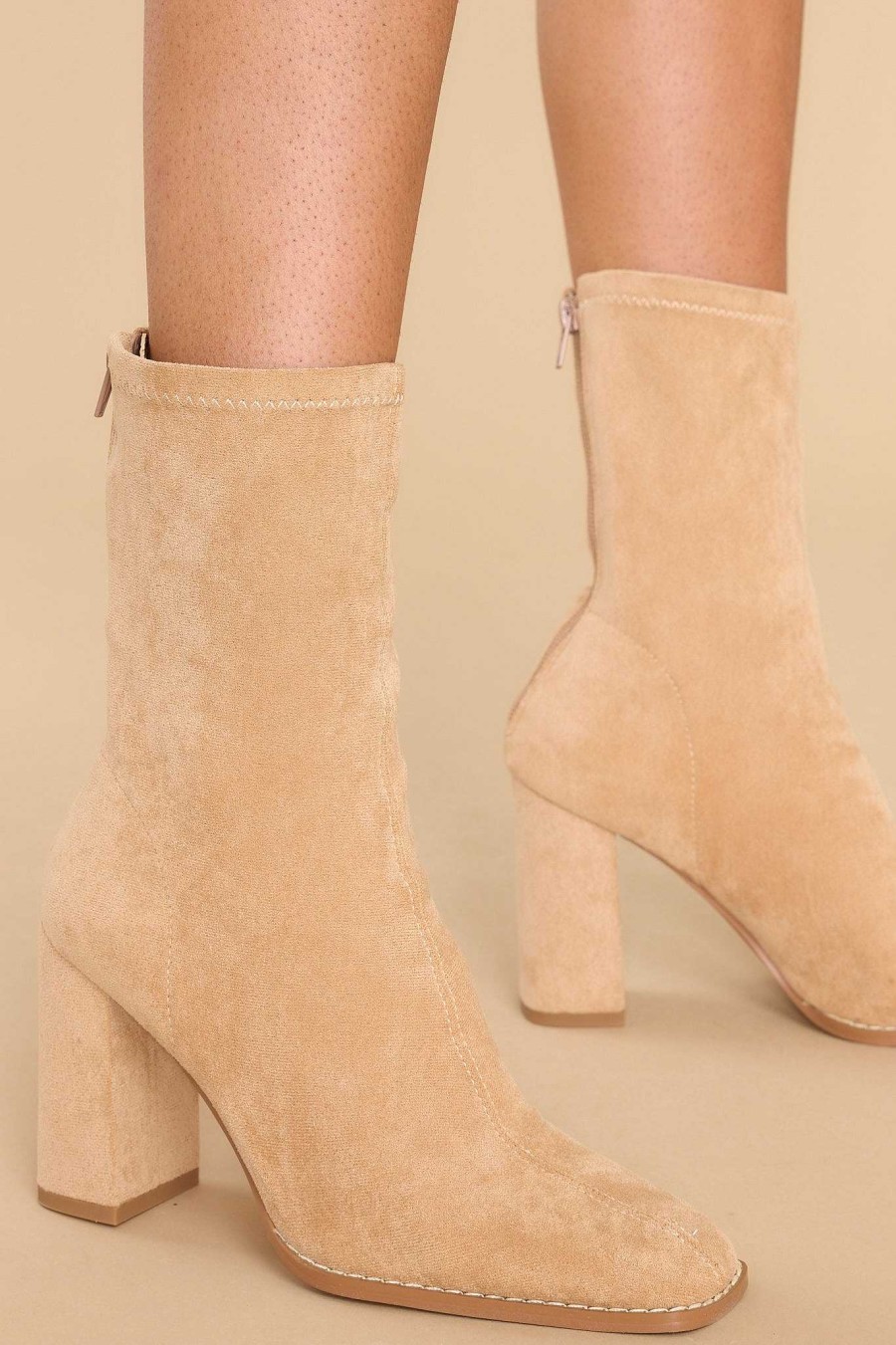 Shoes Red Dress Ankle Booties | I Mean Love Ankle Booties Tan