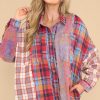Clothing Red Dress Casual Tops | At The Bonfire Multi Plaid Top Red