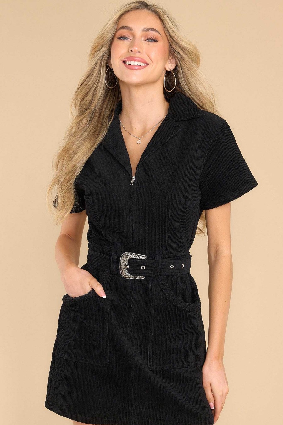 Clothing Red Dress Mini Dresses | Not Your Concern Dress Black