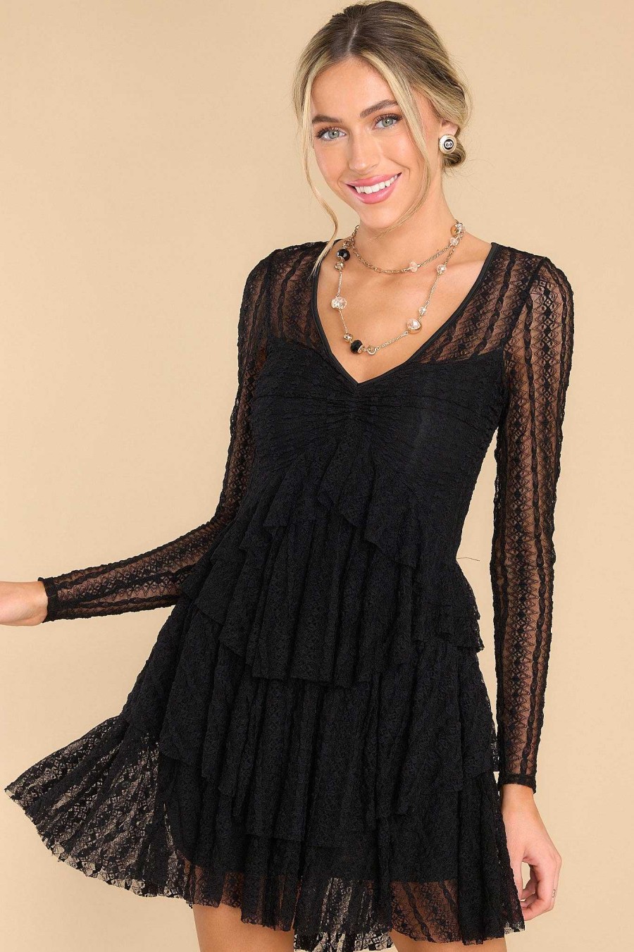 Clothing LoveShackFancy Mini Dresses | Yana Dress Black