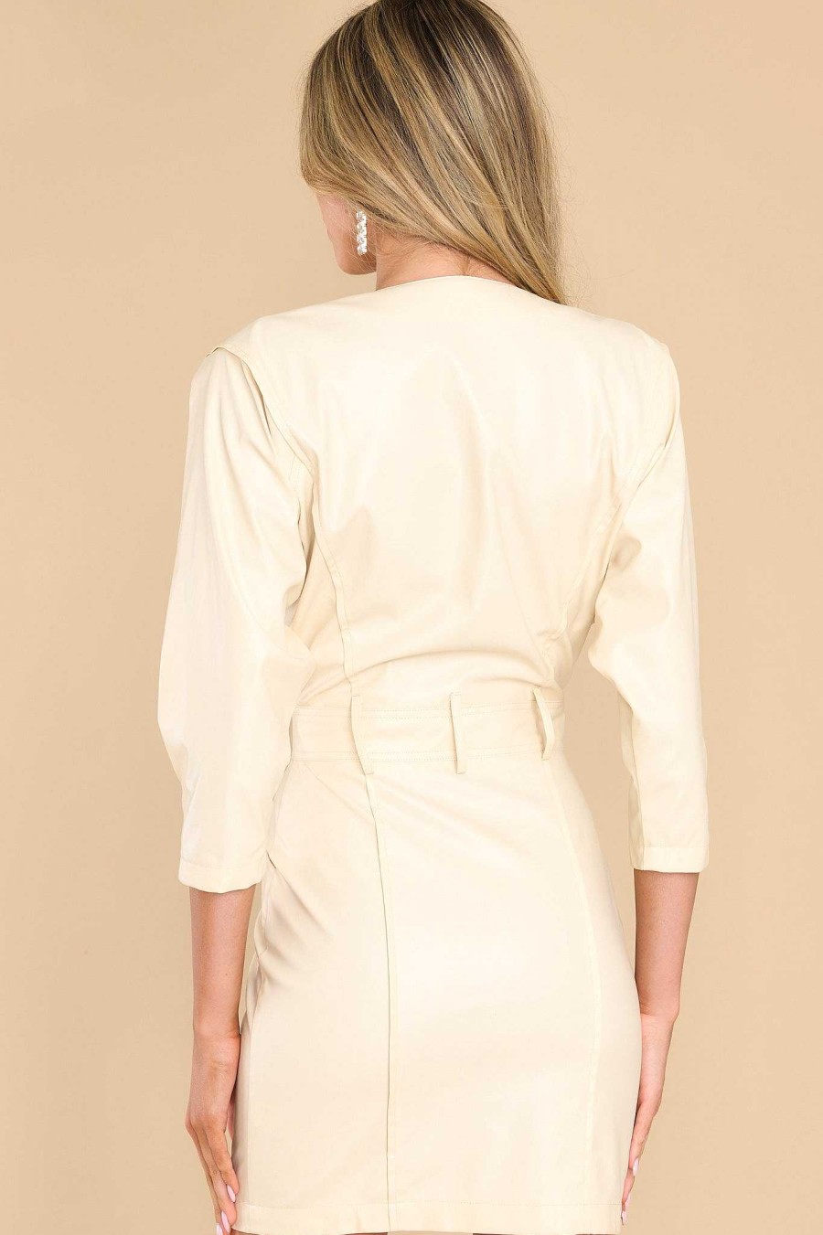 Clothing Aura Mini Dresses | Insatiable Feeling Dress Beige