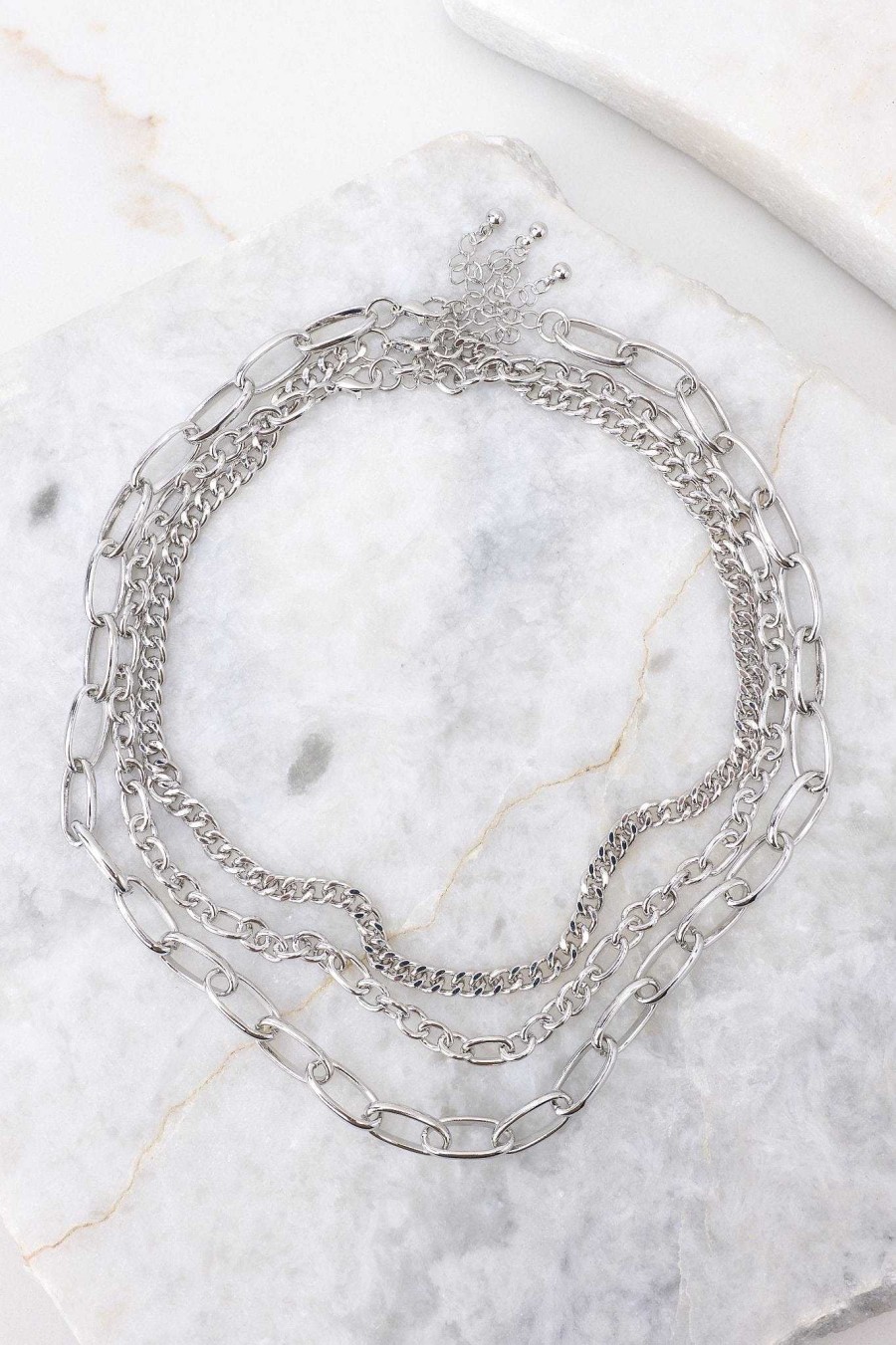 Jewelry Red Dress | Totally Magical Layered Necklace Silver