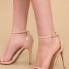 Shoes Red Dress Ankle Strap Heels | Walking Away Ankle Strap Heels Beige