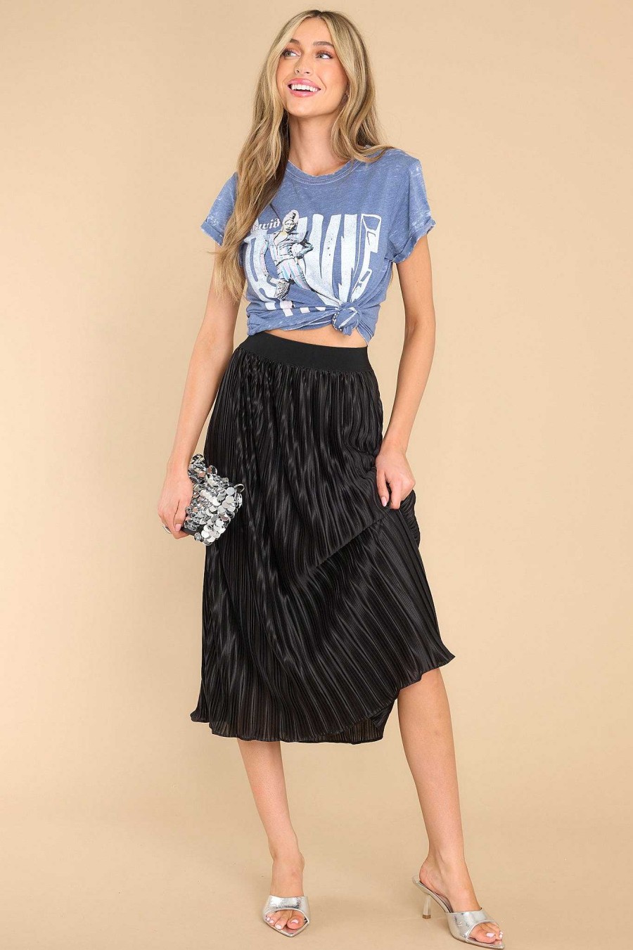 Clothing Recycled Karma Graphic Tees | David Bowie Hollywood Vintage Tee Dusty Blue