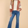 Clothing Red Dress Casual Tops | Every Aspect Multi Stripe Sweater Rust