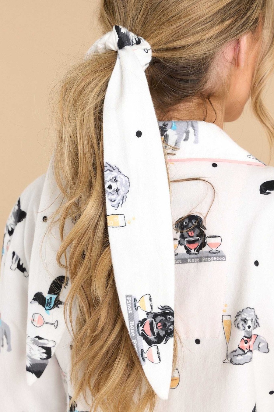 Clothing PJ Salvage Matching Sets | Flannels Pj Headband Ivory