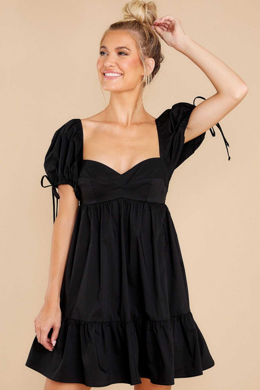 Clothing Red Dress Mini Dresses | Happy To Hear Dress Black