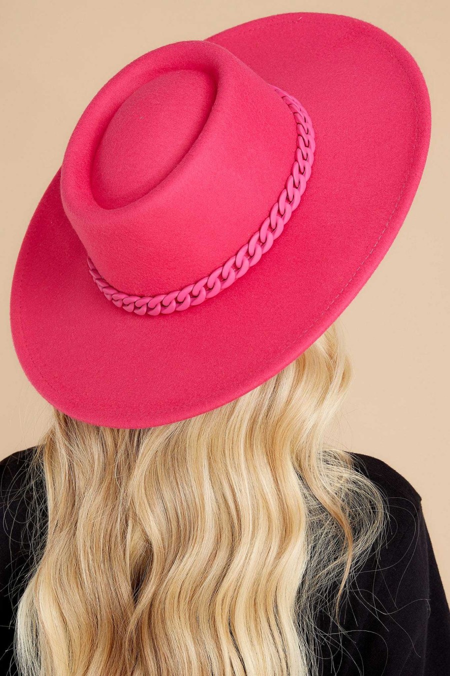 Accessories Red Dress Hats | Bring The Joy Hat Hot Pink