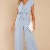 Clothing Red Dress Jumpsuits | Stay The Night Jumpsuit Misty Blue