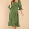 Clothing Aura Midi Dresses | Enjoy The View Sap Midi Dress Green