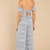 Clothing Red Dress Jumpsuits | Reason To Believe Floral Print Jumpsuit Steel Blue