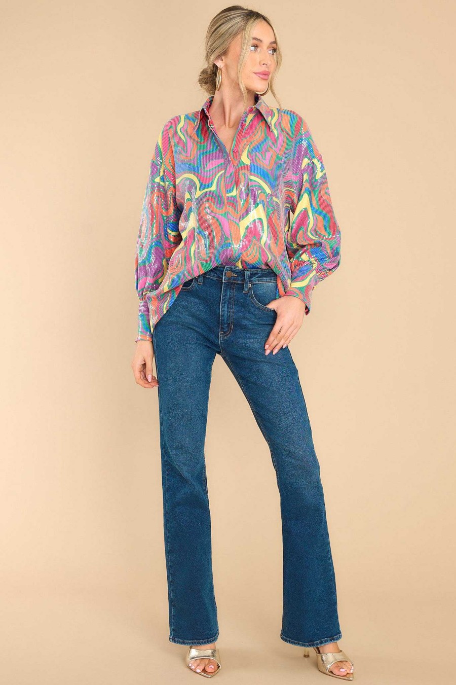 Clothing Alden Adair Blouses & Shirts | Grace Wonderland Top Hot Pink