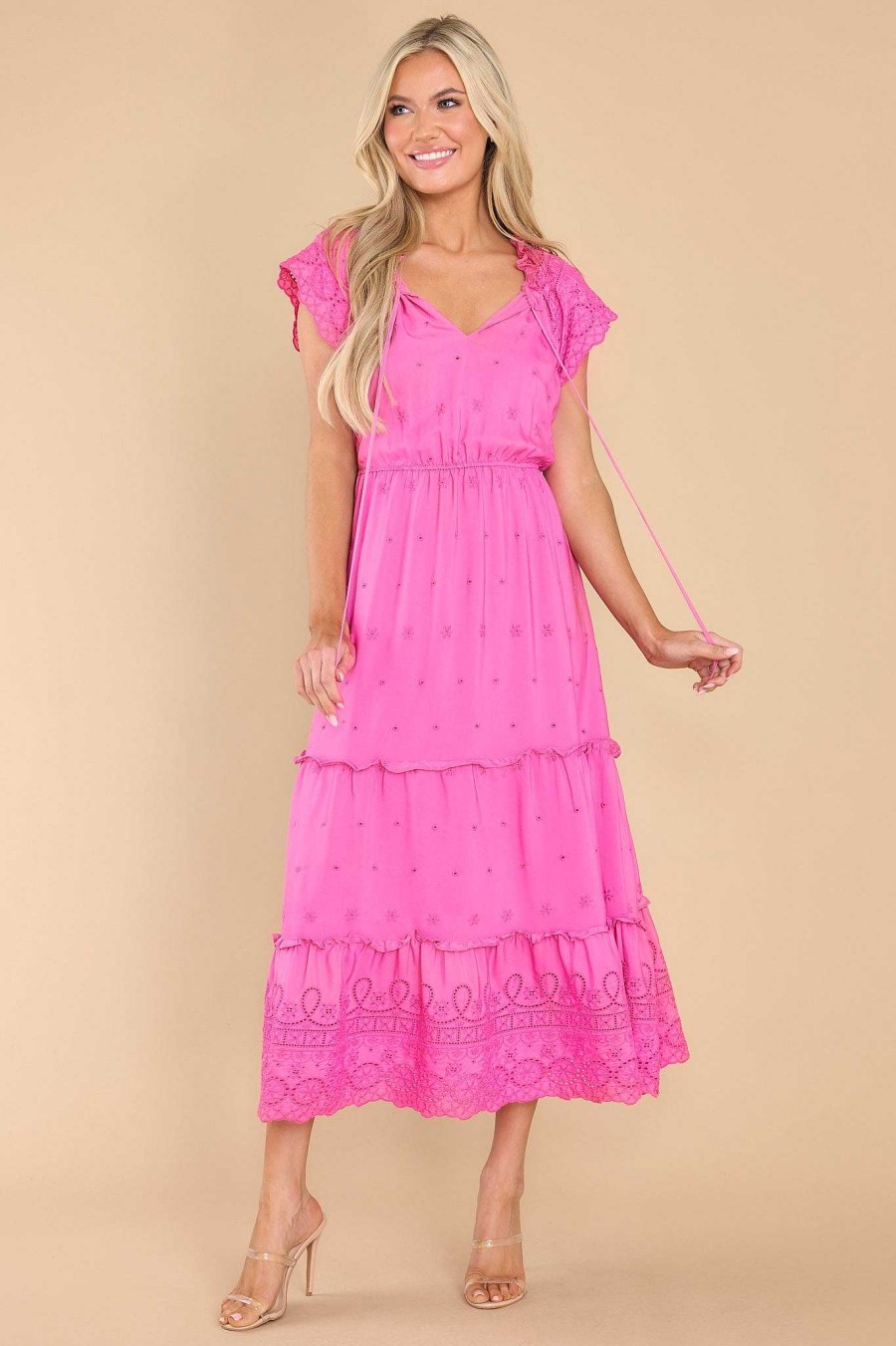 Clothing Red Dress Maxi Dresses | My Darling Heart Maxi Dress Fuchsia